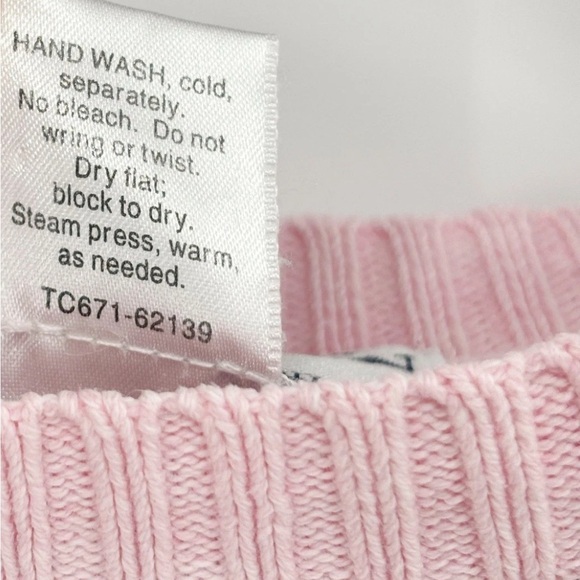 Pendleton Pink *Fair Isle* Knit Sweater Pullover Size M Cotton - Picture 3 of 5
